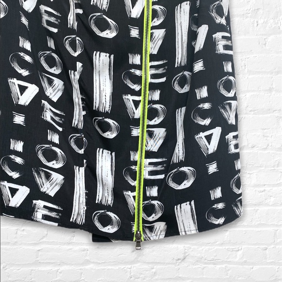 Rachel Roy Silky Double Breast Zip Letters Dress - Picture 4 of 5